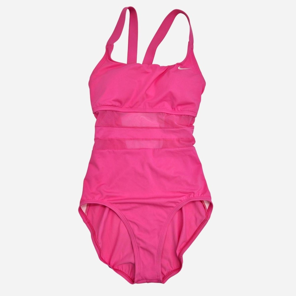 Nike pink one piece swimsuit'